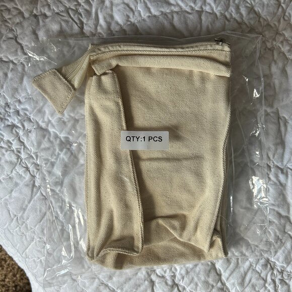 Babo Botanicals Cotton Carry Pouch Travel Toiletry Cosmetic Skincare Bath Bag - Picture 2 of 8